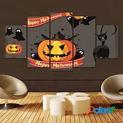 5 pannelli stampe di halloween zucche happy halloween