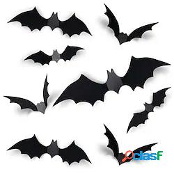 56 pz halloween 3d pipistrelli decorazione 4 diverse