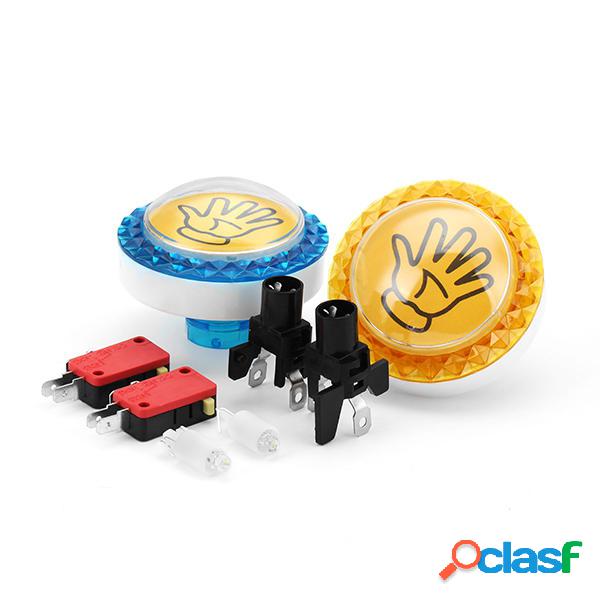 60mm Giallo Bianco Mano LED Pulsante per console di gioco