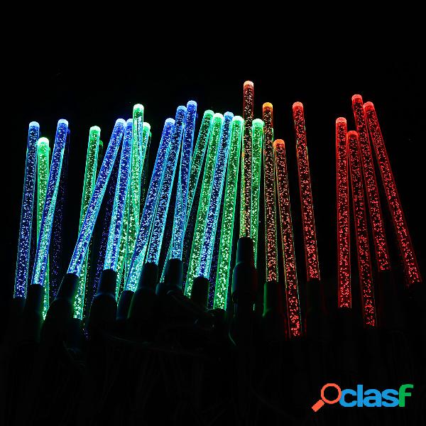 8pcs solare luce LED tubi per bolle percorso esterno luci da