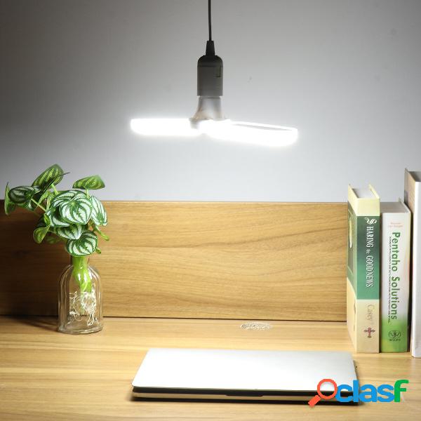 AC85-256V 30W E27 LED Lampadina 2 pale Ventilatore
