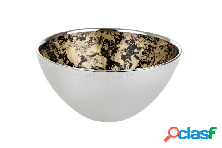 Argenesi Ciotola Foglia Oro oro nero argento nero oro