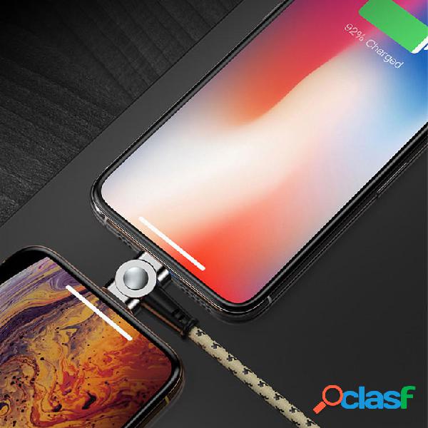 Bakeey Cavo dati magnetico micro USB intrecciato Type C
