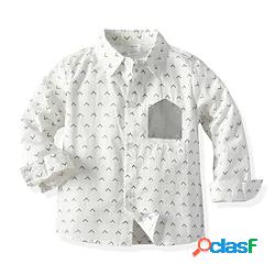 Bambino Da ragazzo Camicia Manica lunga Fantasia geometrica