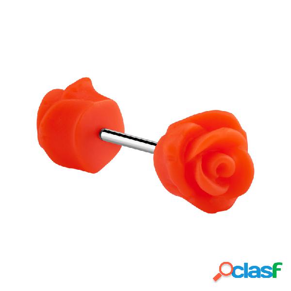 Barbell con accessorio fiore Acciaio chirurgico