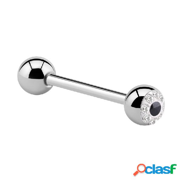 Barbell con pallina Crystaline Chirurgico acciaio 316L