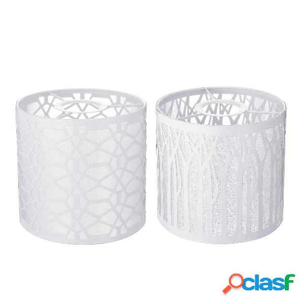 Bianco LED Lampada da tavolo in metallo con paralume a