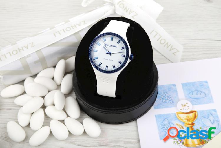 Boccadamo Orologio California in silicone bianco con ghiera