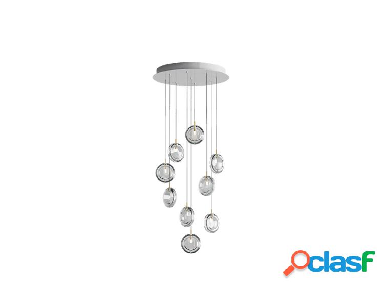 Bomma Lens Chandelier 9 Clear - Lampada a Sospensione