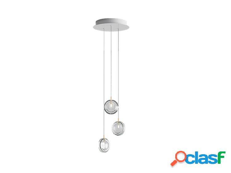 Bomma Lens Chandlier 3 Clear - Lampada a Sospensione