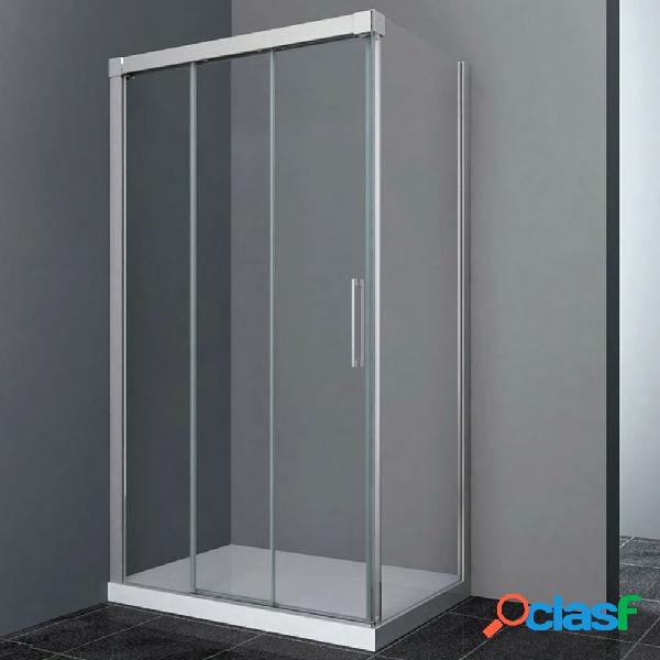 Box doccia angolare 90x70 cm GME Trio profili in alluminio e