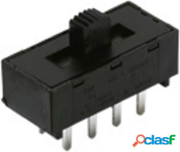 C & K Switches Interruttore a slitta 125 V 4 A 2 x On / On 1