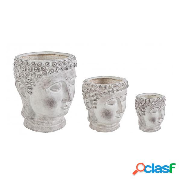 CONTEMPORARY STYLE - Set3 vaso testa buddha, scopri le