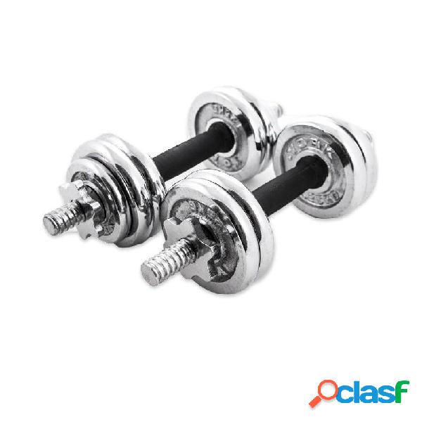 COPPIA MANUBRI DUMBBELL COMPONIBILI TOT 30 KG PESI PALESTRA