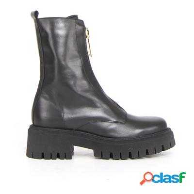 CROWN Stivaletto con zip - nero
