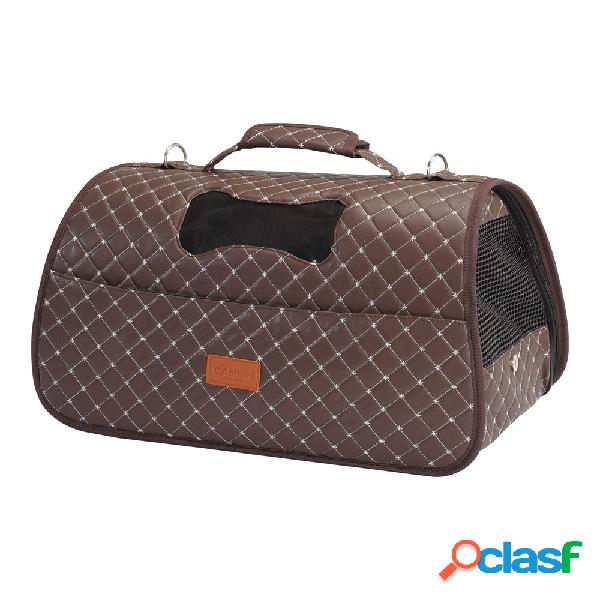 Camon Borsa trasportino trapuntata "Rombo" Marrone 50x27x27