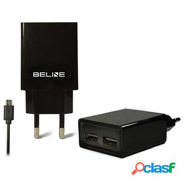 Caricabatterie universale a doppia porta e cavo microUSB