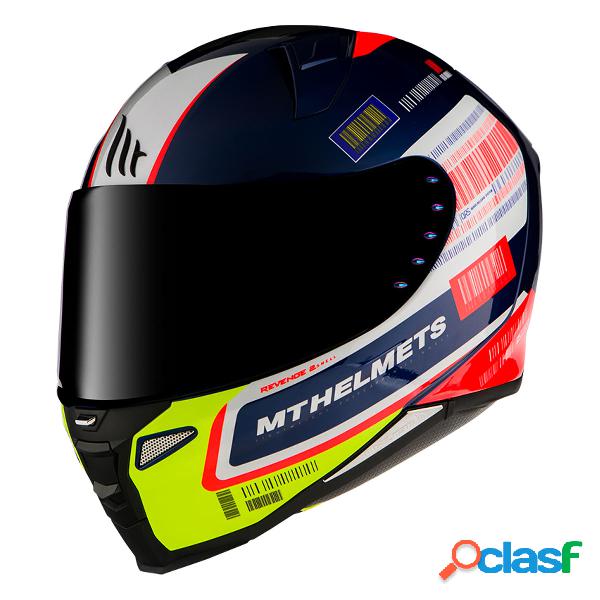 Casco integrale mt helmets revenge 2 rs a0 blu lucido