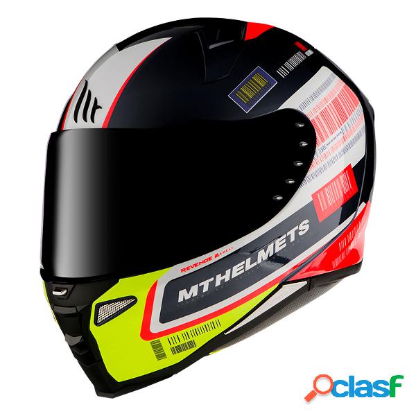 Casco integrale mt helmets revenge 2 rs a1 nero lucido
