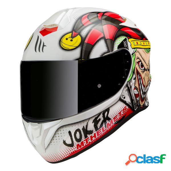 Casco integrale mt helmets targo joker a0 bianco perlato