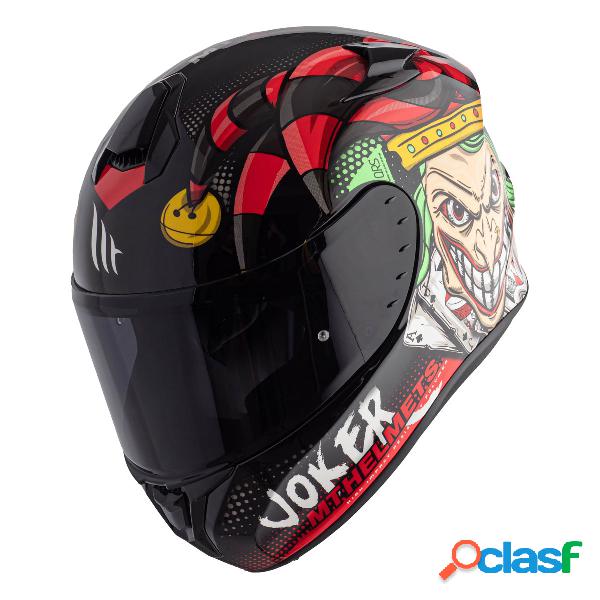 Casco integrale mt helmets targo joker a1 nero lucido