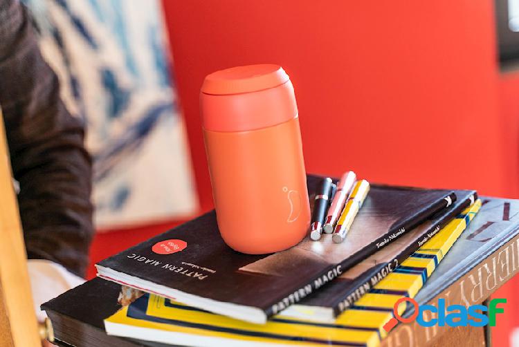 Chillys Bottles Tazza caffè acciaio rosso acero rosso