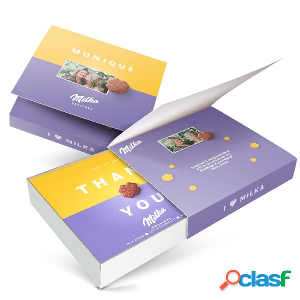 Confezione regalo con stampa Say it with Milka - Grazie -