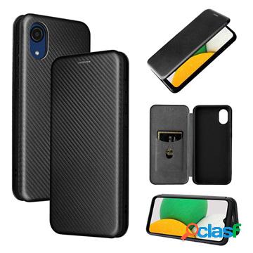 Custodia Flip per Samsung Galaxy A03 Core - Fibra di