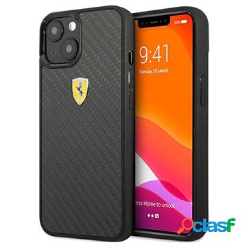 Custodia per iPhone 13 Ferrari On Track in vero carbonio -