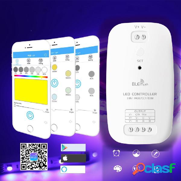 DC9V-24V RGB CCT Dimmer Timmer 3 in 1 Smart Bluetooth Mesh