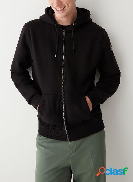 FELPA FULL ZIP CON CAPPUCCIO MICRO LOGO