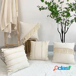 Fodera per cuscino in cotone boho intrecciata a mano,
