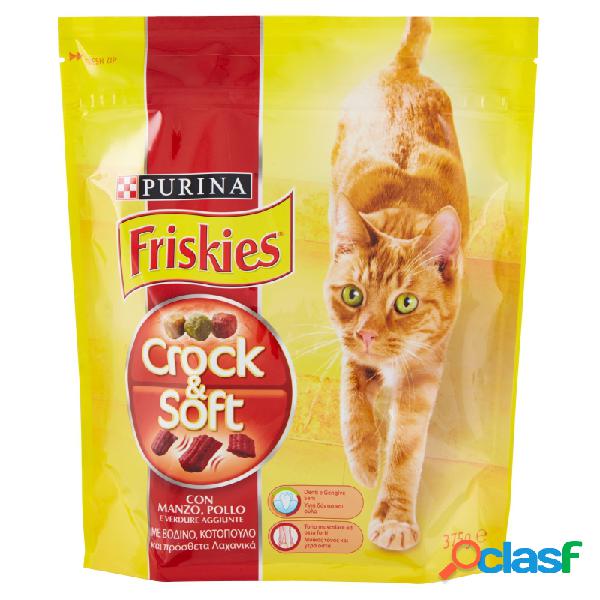 Friskies Crock & Soft Cat con mix di Manzo e Pollo e con