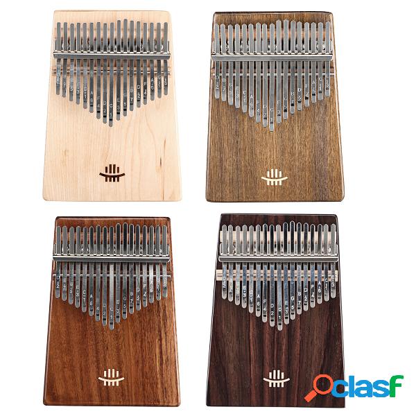 HLURU 17 tasti in legno Kalimba stile foro inferiore in