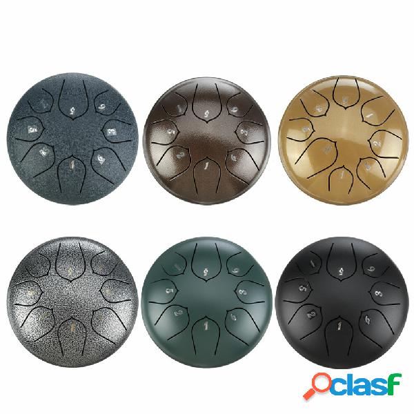 HLURU 6 Pollici 8 note G Tune Steel Tongue Drum Handpan