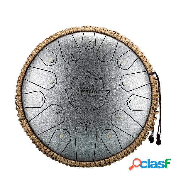 Hluru D Major 12" 15 note Steel Tongue Drum Lotus Drum