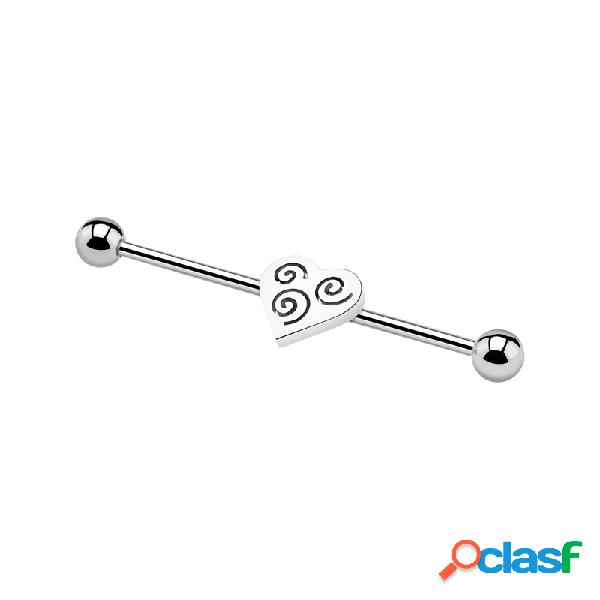 Industrial barbell con a forma di cuore Acciaio chirurgico