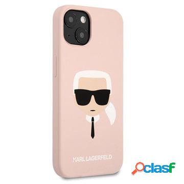 Karl Lagerfeld Custodia in silicone Karl Head per iPhone 13