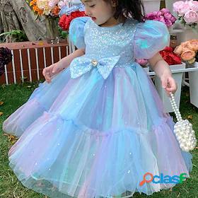 Kids Little Girls Dress Cartoon Performance A Line Dress