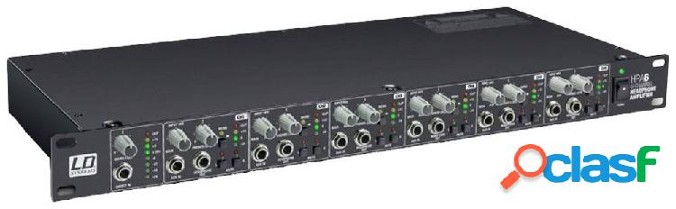 LD Systems HPA 6 Amplificatore per cuffie Nero