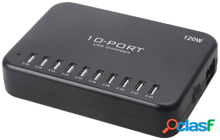 LVSUN 120W Smart 10-Port LS-10U24F-AE Stazione di carica USB