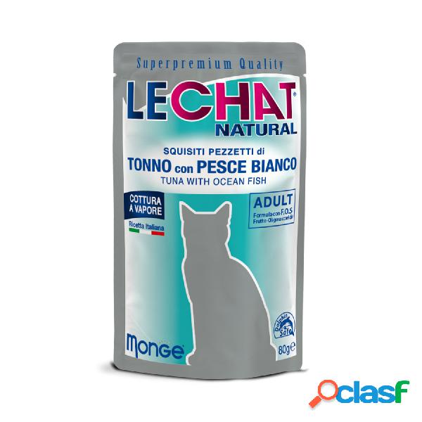 LeChat Natural Cat Adult Pezzetti di Tonno con Pesce Bianco