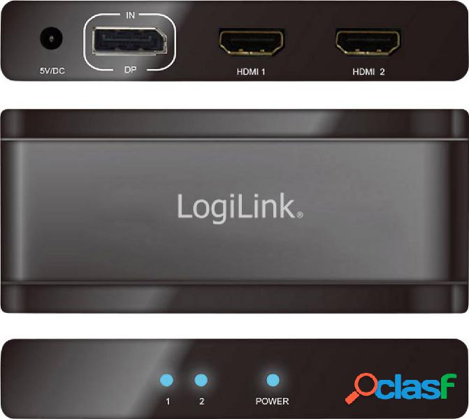LogiLink LogiLink 2 Porte Distributore, splitter DisplayPort