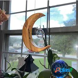 Luna Di Legno Acchiappasogni Sfera Di Cristallo Suncatcher