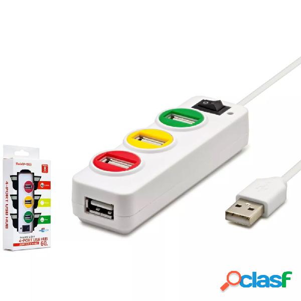 MULTIPRESA SCARPETTA HUB 4 PORTE USB 2.0 CON INTERRUTTORE