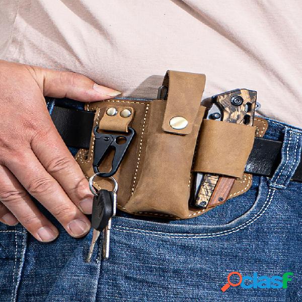 Menico Vera Pelle EDC Cintura Fodero multiutensile a vita