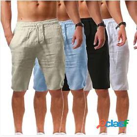 Mens Drawstring Medium Spring Summer Light Khaki. White