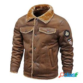 Mens Fleece Hiking Windbreaker Military Tactical Jacket