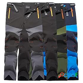 Mens Hiking Pants Trousers Tactical Cargo Pants Patchwork