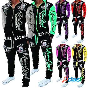 Mens Tracksuit Sweatsuit Jogging Suit 2 Piece Full Zip